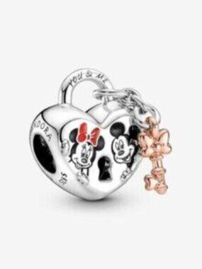Pandora Disney Mickey Mouse & Minnie Mouse Padlock Charm